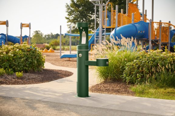 Outdoor Bottle Filling Station in Playground